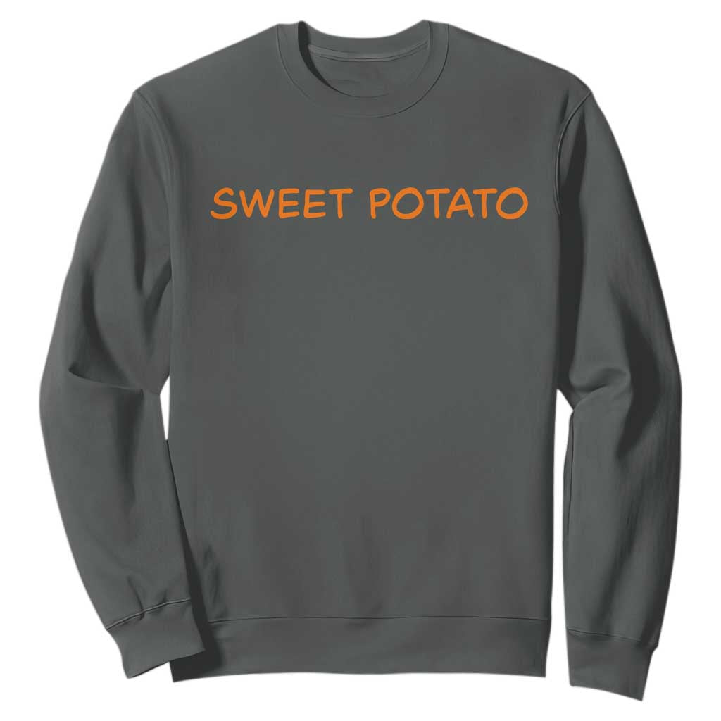 Matching Thanksgiving Couples Sweatshirt Funny Sweet Potato Fall Couple TS10 Dark Heather Print Your Wear
