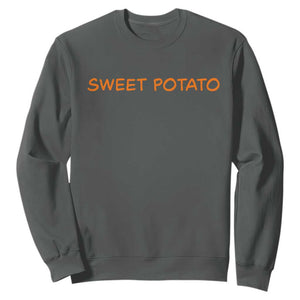 Matching Thanksgiving Couples Sweatshirt Funny Sweet Potato Fall Couple TS10 Dark Heather Print Your Wear