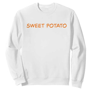 Matching Thanksgiving Couples Sweatshirt Funny Sweet Potato Fall Couple TS10 White Print Your Wear