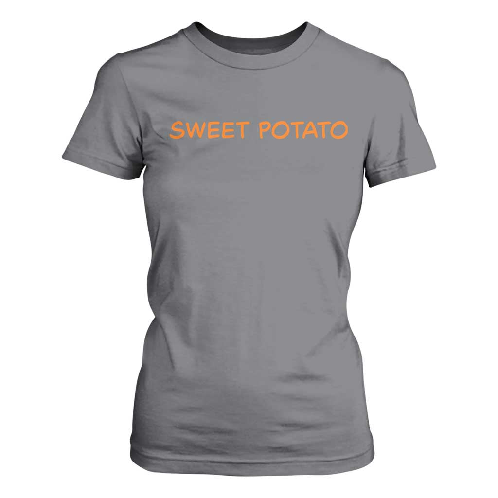 Matching Thanksgiving Couples T Shirt For Women Funny Sweet Potato Fall Couple TS10 Charcoal Print Your Wear