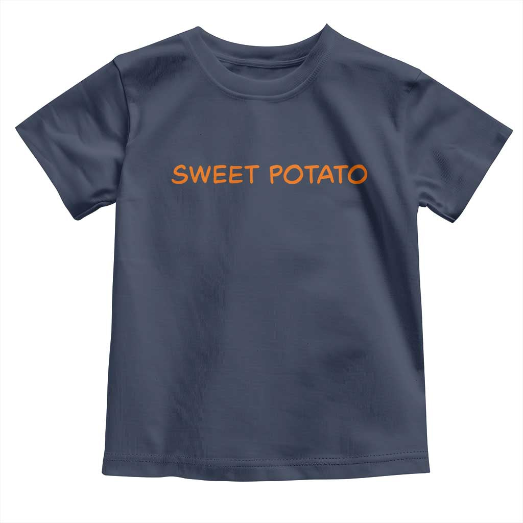 Matching Thanksgiving Couples Toddler T Shirt Funny Sweet Potato Fall Couple TS10 Navy Print Your Wear