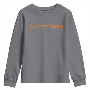 Matching Thanksgiving Couples Youth Sweatshirt Funny Sweet Potato Fall Couple TS10 Charcoal Print Your Wear
