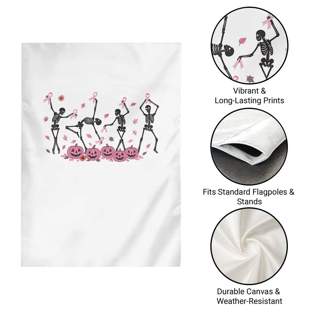 Dancing Skeletons Breast Cancer Garden Flag Skeleton Pink Ribbon Halloween TS10 Print Your Wear