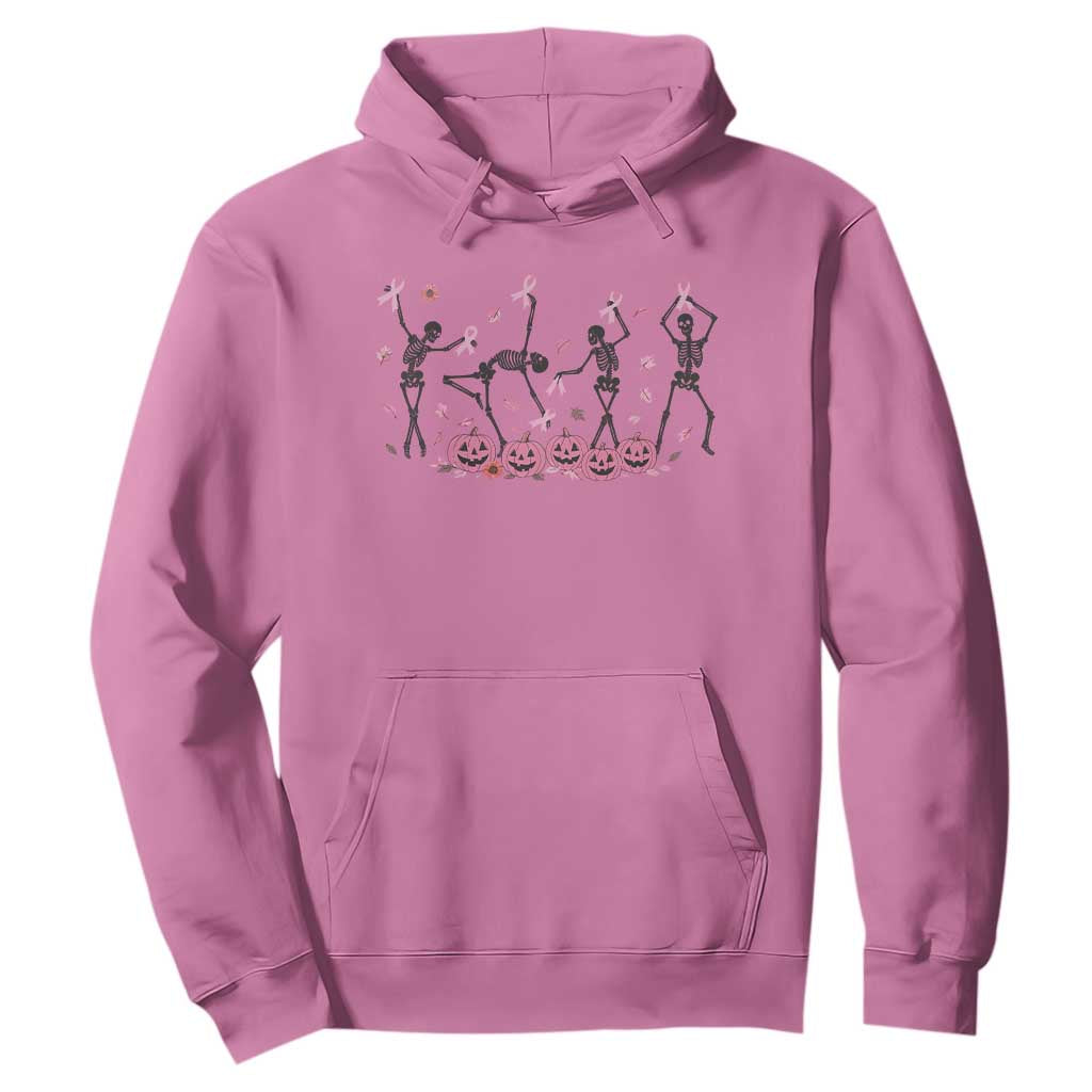 Dancing Skeletons Breast Cancer Hoodie Skeleton Pink Ribbon Halloween TS10 Azalea Print Your Wear