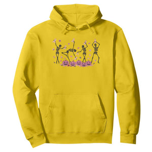Dancing Skeletons Breast Cancer Hoodie Skeleton Pink Ribbon Halloween TS10 Daisy Print Your Wear