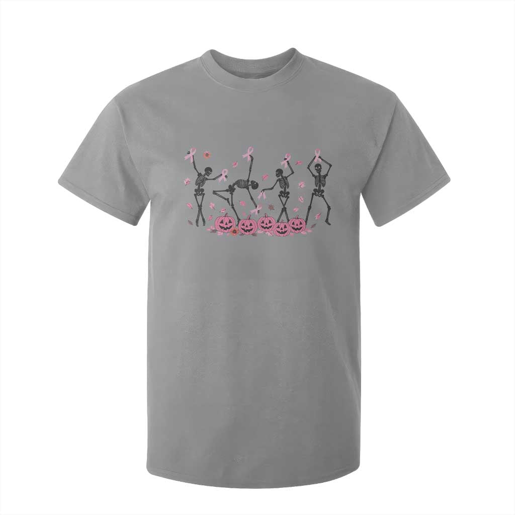 Dancing Skeletons Breast Cancer T Shirt For Kid Skeleton Pink Ribbon Halloween TS10 Sport Gray Print Your Wear