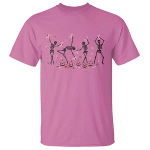 Dancing Skeletons Breast Cancer T Shirt Skeleton Pink Ribbon Halloween TS10 Azalea Print Your Wear