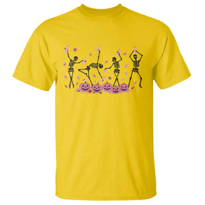 Dancing Skeletons Breast Cancer T Shirt Skeleton Pink Ribbon Halloween TS10 Daisy Print Your Wear