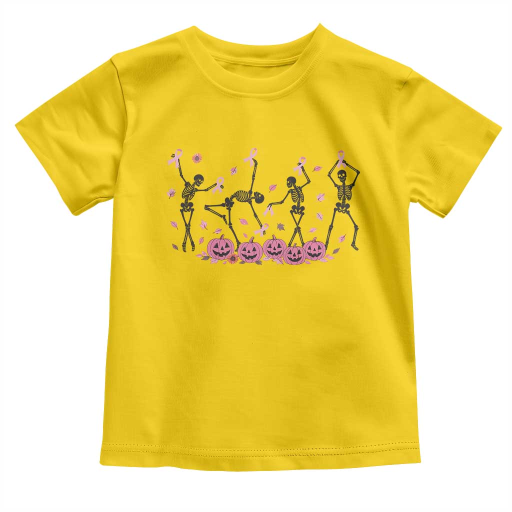 Dancing Skeletons Breast Cancer Toddler T Shirt Skeleton Pink Ribbon Halloween TS10 Daisy Print Your Wear