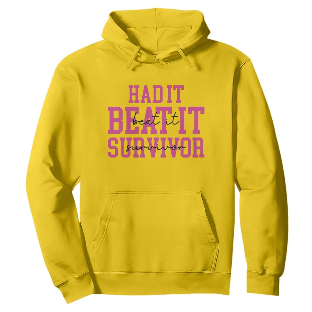 Breast Cancer Support Hoodie Had it Beat it Survivor Gift TS10 Daisy Print Your Wear