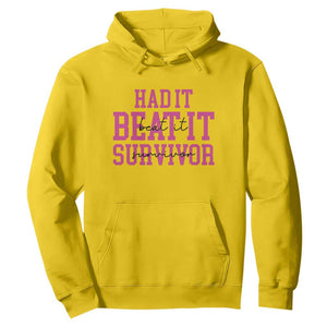 Breast Cancer Support Hoodie Had it Beat it Survivor Gift TS10 Daisy Print Your Wear