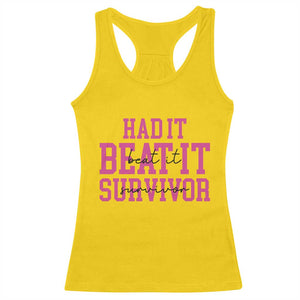 Breast Cancer Support Racerback Tank Top Had it Beat it Survivor Gift TS10 Daisy Print Your Wear