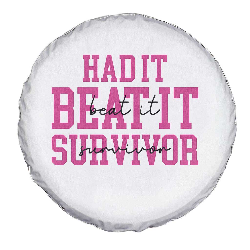 Breast Cancer Support Spare Tire Cover Had it Beat it Survivor Gift TS10 Print Your Wear