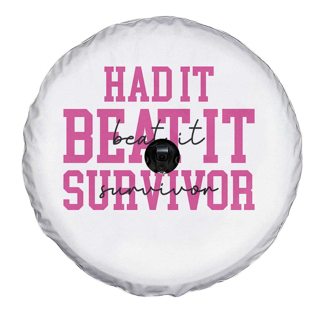 Breast Cancer Support Spare Tire Cover Had it Beat it Survivor Gift TS10 Print Your Wear