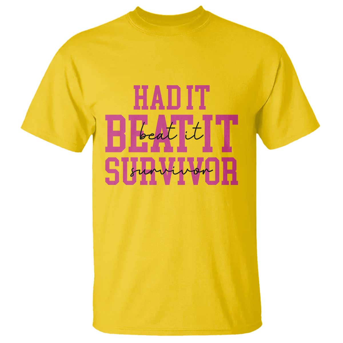 Breast Cancer Support T Shirt Had it Beat it Survivor Gift TS10 Daisy Print Your Wear