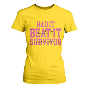 Breast Cancer Support T Shirt For Women Had it Beat it Survivor Gift TS10 Daisy Print Your Wear