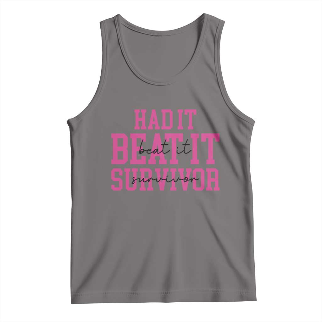 Breast Cancer Support Tank Top Had it Beat it Survivor Gift TS10 Deep Heather Print Your Wear