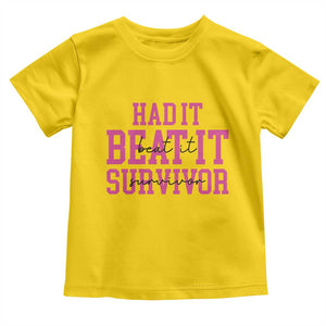 Breast Cancer Support Toddler T Shirt Had it Beat it Survivor Gift TS10 Daisy Print Your Wear