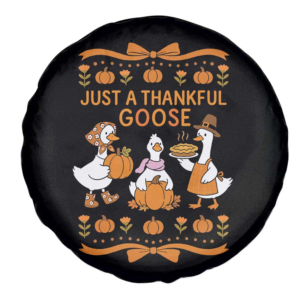 Just a Thankful Goose Spare Tire Cover Thanksgiving Silly Gooses TS10 Print Your Wear