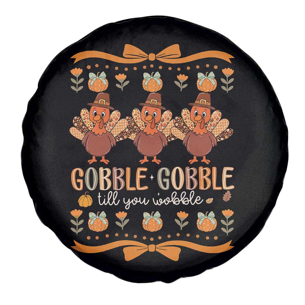 Gobble Gobble Till You Wobble Spare Tire Cover Funny Thanksgiving Turkey TS10 Print Your Wear