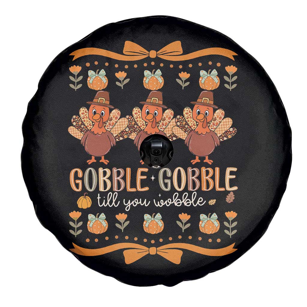 Gobble Gobble Till You Wobble Spare Tire Cover Funny Thanksgiving Turkey TS10 Print Your Wear