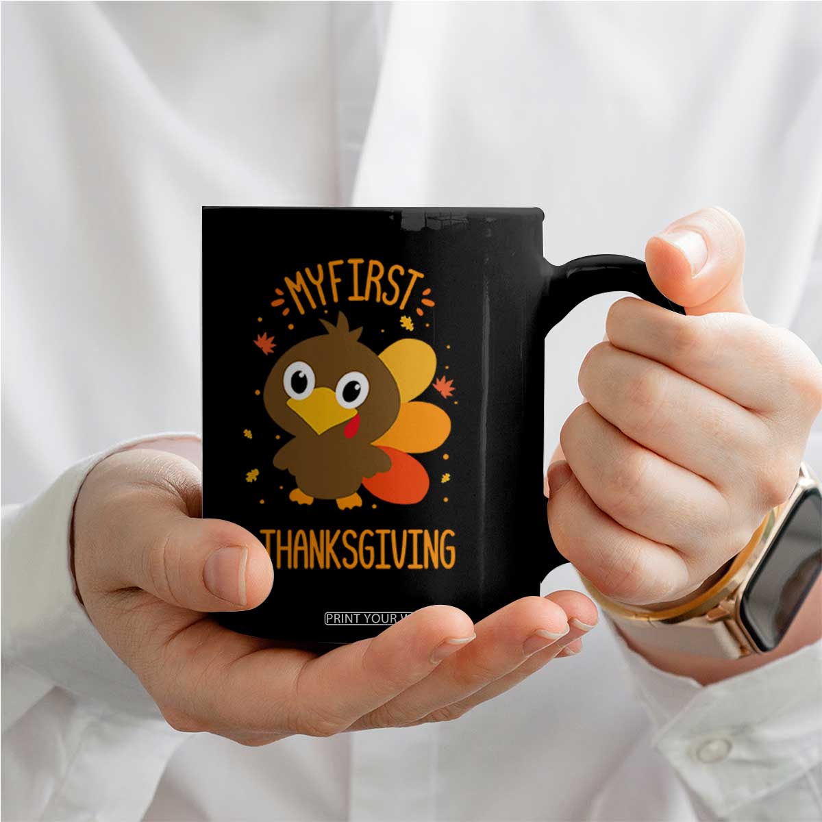 My First Thanksgiving Coffee Mug Funny Thanksgiving Turkey TS10 Print Your Wear