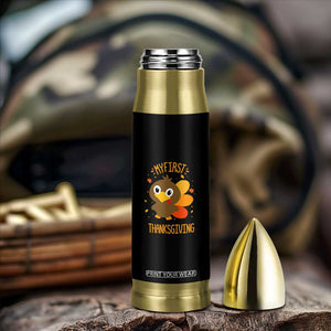My First Thanksgiving Bullet Tumbler Funny Thanksgiving Turkey TS10 Print Your Wear