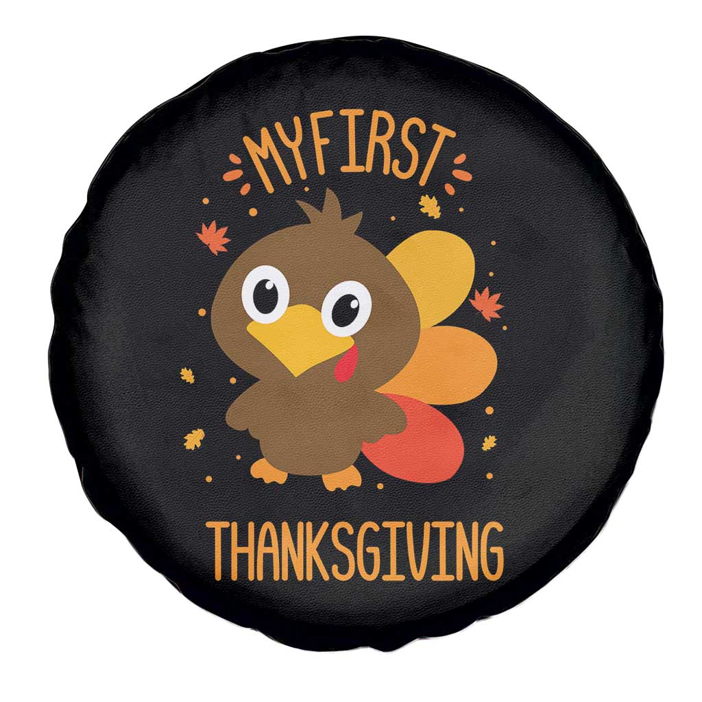 My First Thanksgiving Spare Tire Cover Funny Thanksgiving Turkey TS10 Print Your Wear