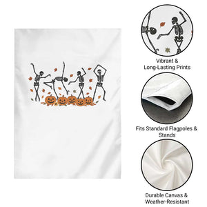 Dancing Skeleton Garden Flag Retro Halloween Party Pumpkin Fall Season TS10 Print Your Wear