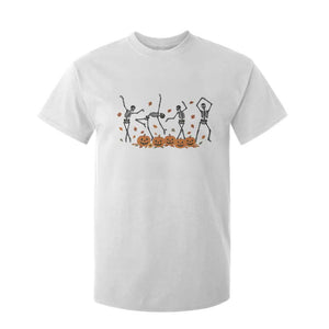 Dancing Skeleton T Shirt For Kid Retro Halloween Party Pumpkin Fall Season TS10 White Print Your Wear