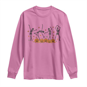 Dancing Skeleton Long Sleeve Shirt Retro Halloween Party Pumpkin Fall Season TS10 Azalea Print Your Wear
