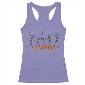 Dancing Skeleton Racerback Tank Top Retro Halloween Party Pumpkin Fall Season TS10 Violet Print Your Wear