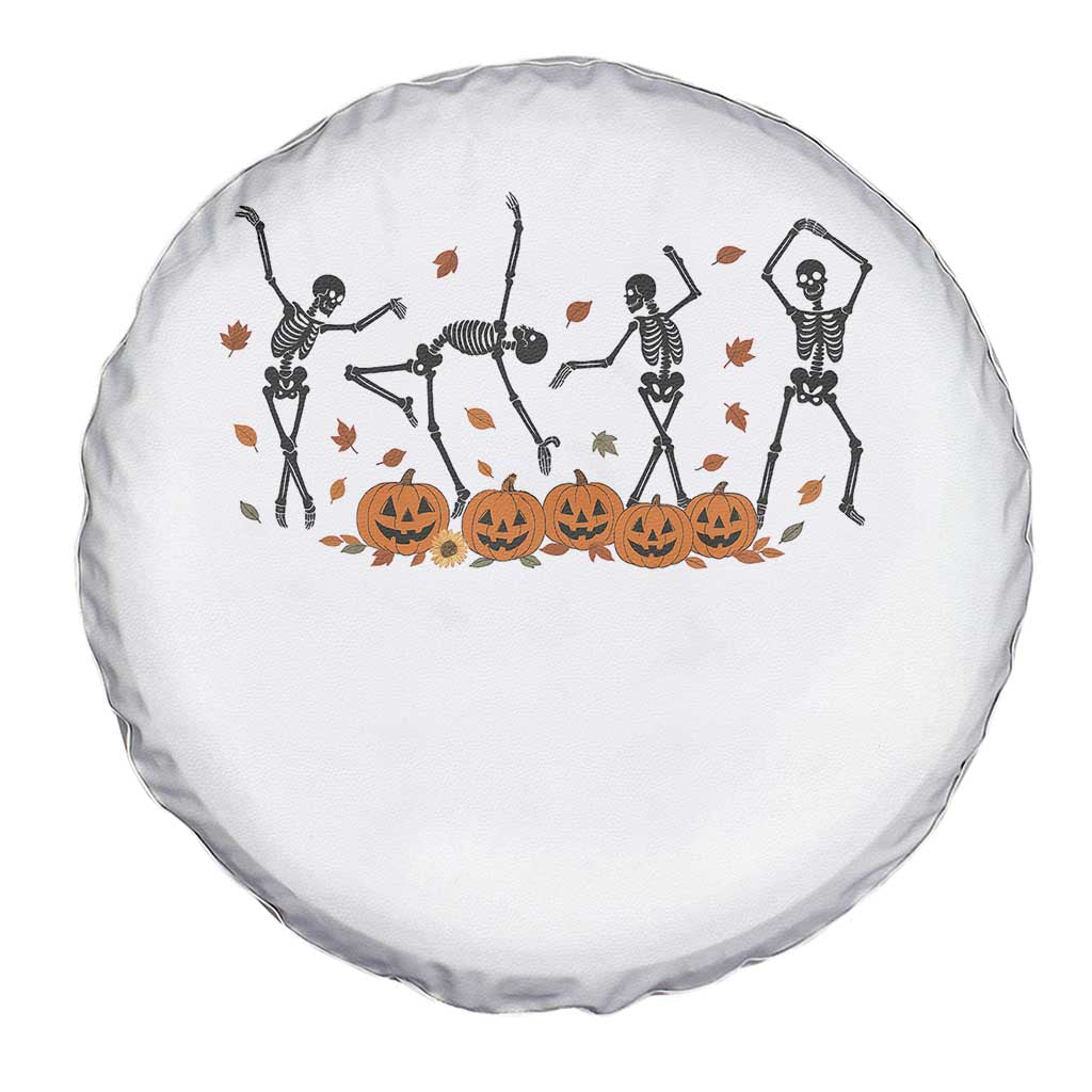 Dancing Skeleton Spare Tire Cover Retro Halloween Party Pumpkin Fall Season TS10 Print Your Wear