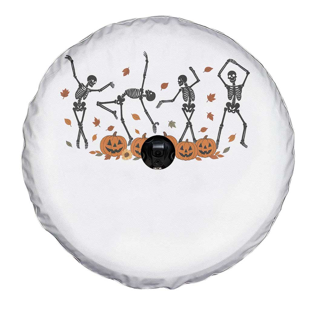 Dancing Skeleton Spare Tire Cover Retro Halloween Party Pumpkin Fall Season TS10 Print Your Wear