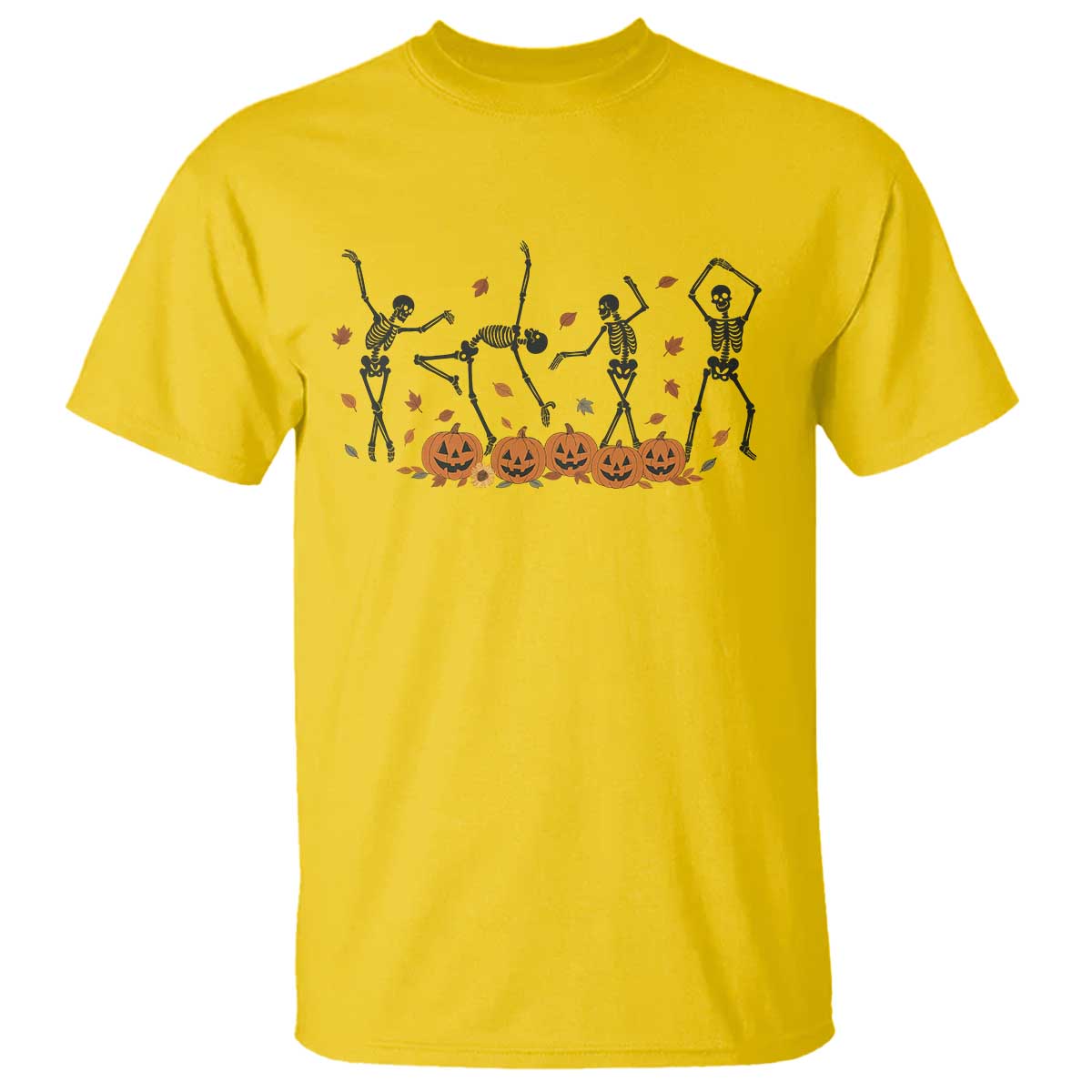 Dancing Skeleton T Shirt Retro Halloween Party Pumpkin Fall Season TS10 Daisy Print Your Wear