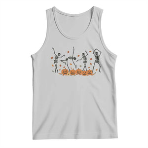 Dancing Skeleton Tank Top Retro Halloween Party Pumpkin Fall Season TS10 Ash Print Your Wear