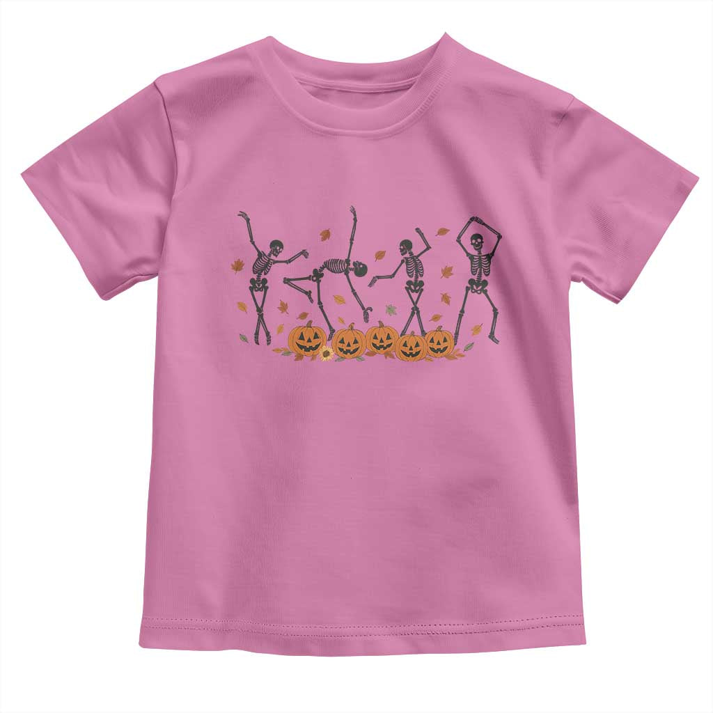 Dancing Skeleton Toddler T Shirt Retro Halloween Party Pumpkin Fall Season TS10 Azalea Print Your Wear