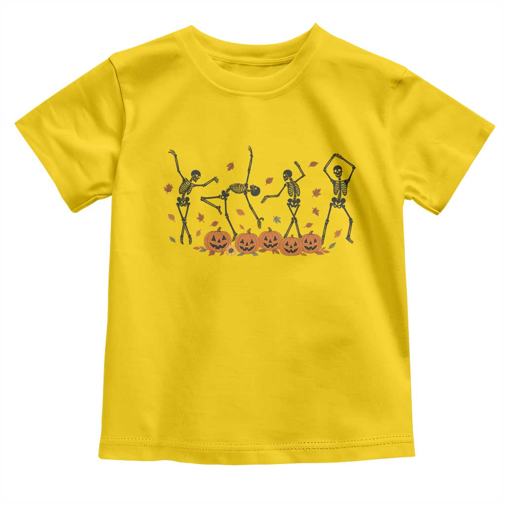 Dancing Skeleton Toddler T Shirt Retro Halloween Party Pumpkin Fall Season TS10 Daisy Print Your Wear