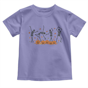 Dancing Skeleton Toddler T Shirt Retro Halloween Party Pumpkin Fall Season TS10 Violet Print Your Wear