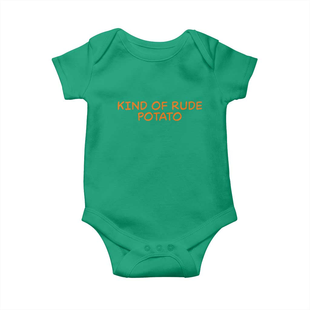 Matching Thanksgiving Couples Baby Onesie Funny Kind Of Rude Potato Fall Couple TS10 Irish Green Print Your Wear