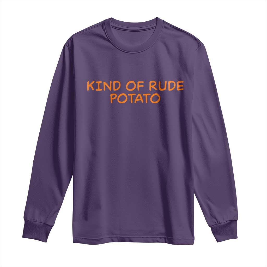 Matching Thanksgiving Couples Long Sleeve Shirt Funny Kind Of Rude Potato Fall Couple TS10 Purple Print Your Wear