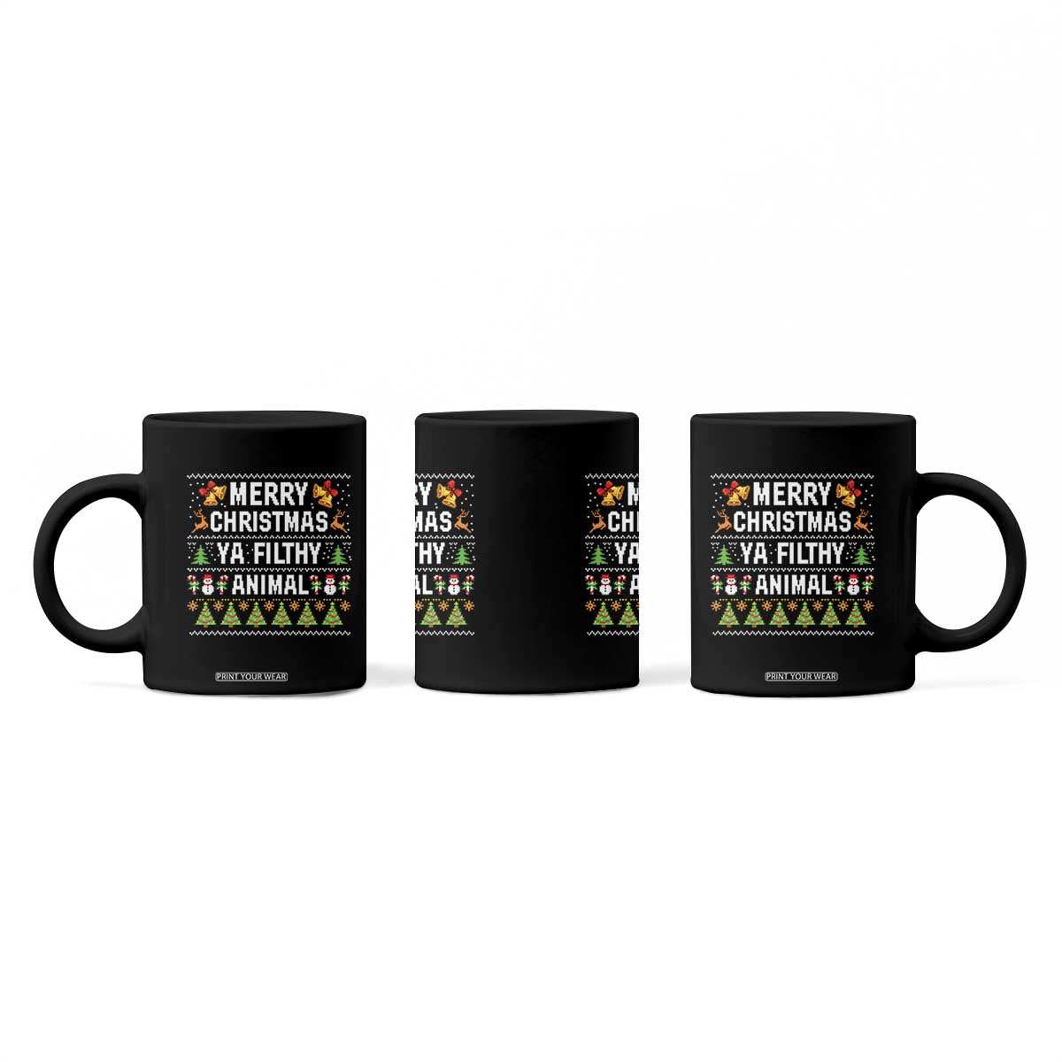 Merry Christmas Ya Filthy Animal Coffee Mug Ugly Xmas Movie Alone Pajama TS10 Print Your Wear