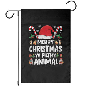 Merry Christmas Ya Filthy Animal Garden Flag Funny Home Xmas Alone Movie Pajama TS10 Black Print Your Wear