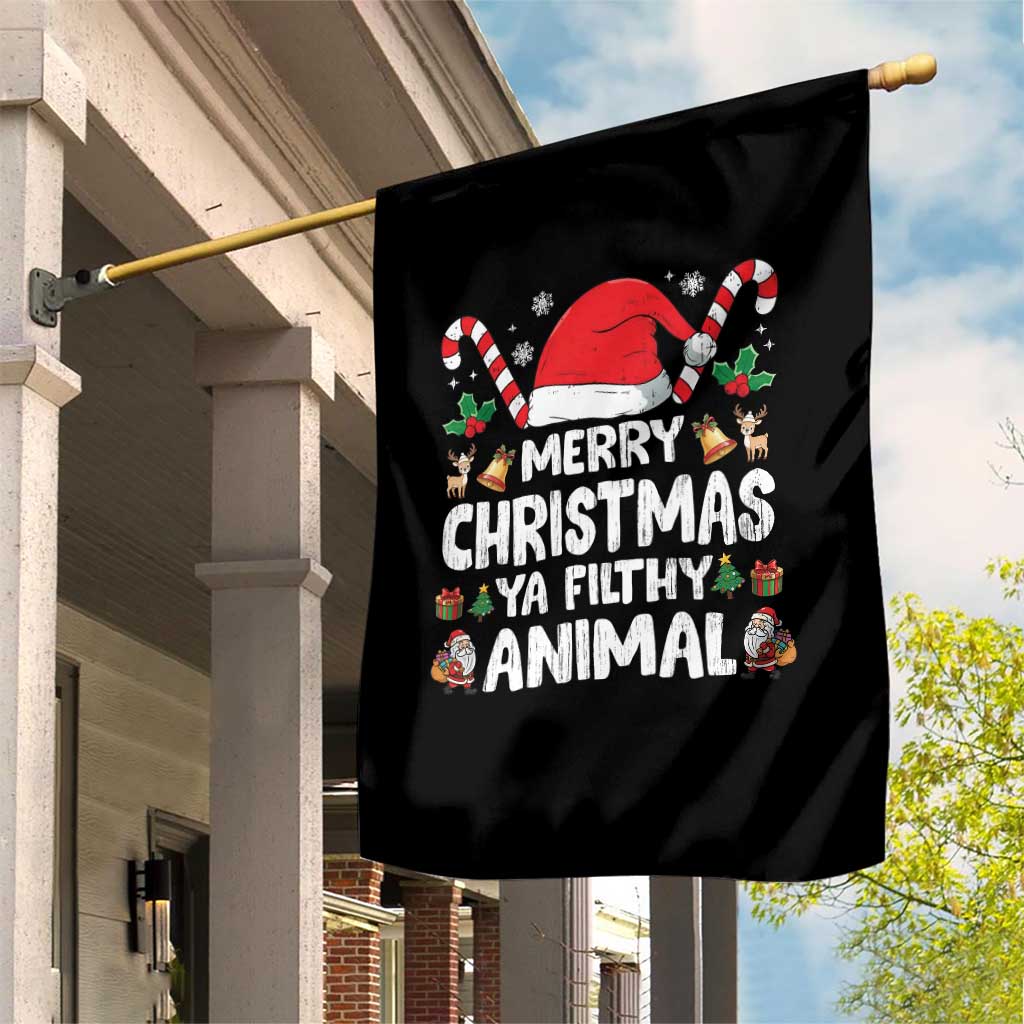 Merry Christmas Ya Filthy Animal Garden Flag Funny Home Xmas Alone Movie Pajama TS10 Print Your Wear