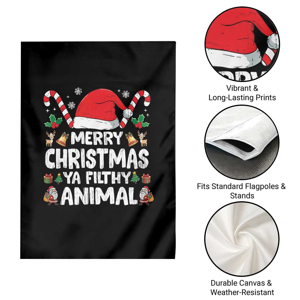 Merry Christmas Ya Filthy Animal Garden Flag Funny Home Xmas Alone Movie Pajama TS10 Print Your Wear