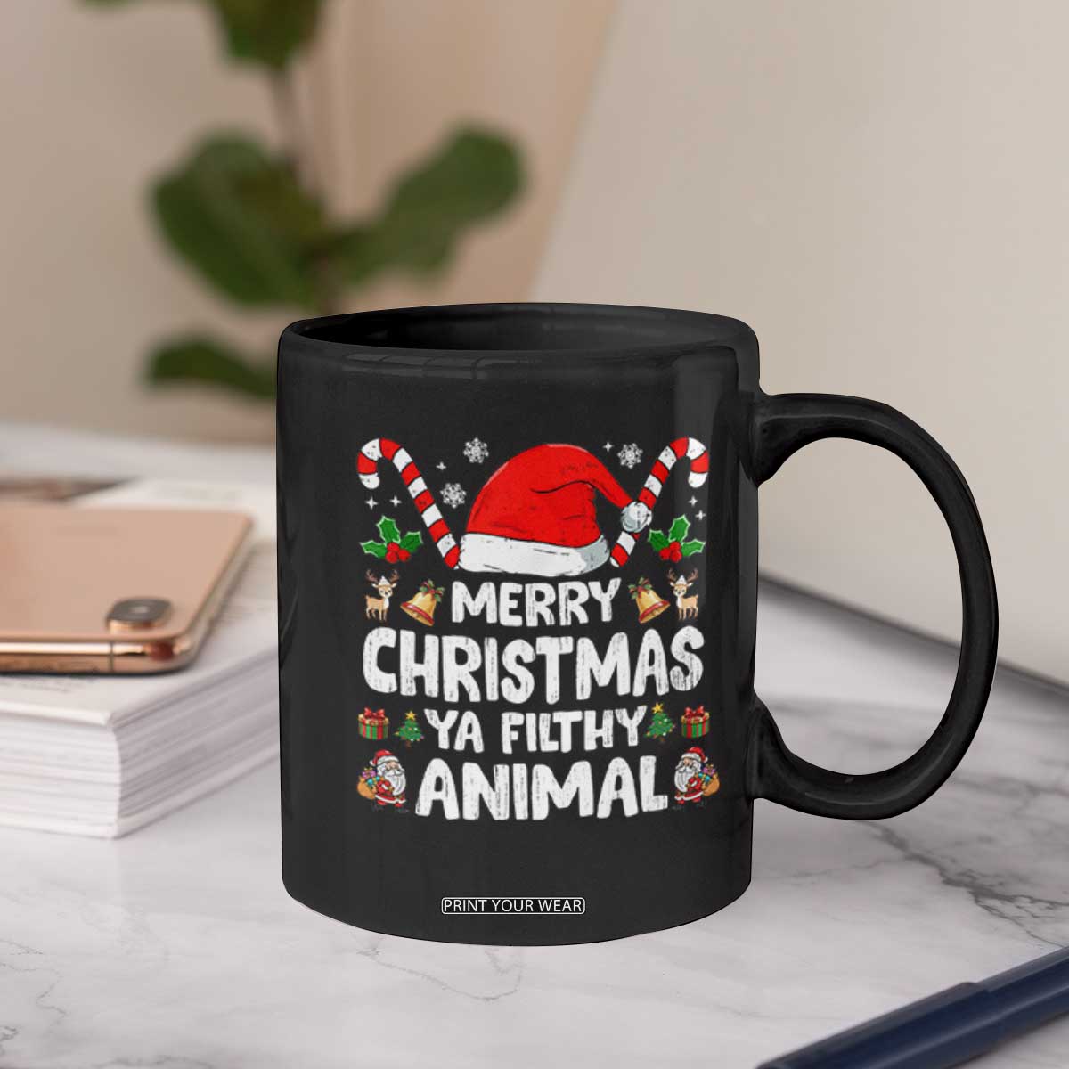 Merry Christmas Ya Filthy Animal Coffee Mug Funny Home Xmas Alone Movie Pajama TS10 Print Your Wear