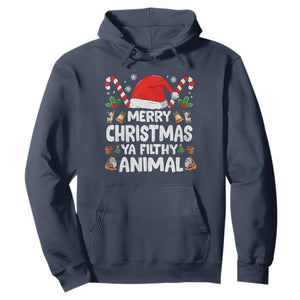 Merry Christmas Ya Filthy Animal Hoodie Funny Home Xmas Alone Movie Pajama TS10 Navy Print Your Wear