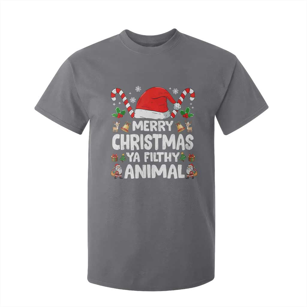 Merry Christmas Ya Filthy Animal T Shirt For Kid Funny Home Xmas Alone Movie Pajama TS10 Charcoal Print Your Wear