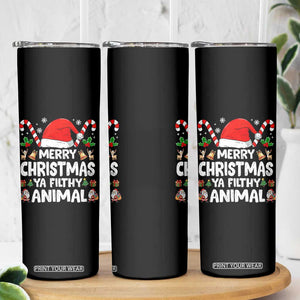 Merry Christmas Ya Filthy Animal Skinny Tumbler Funny Home Xmas Alone Movie Pajama TS10 Print Your Wear