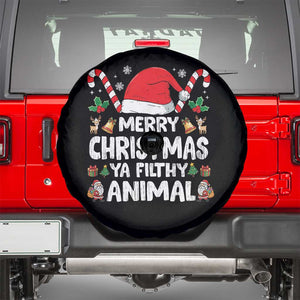 Merry Christmas Ya Filthy Animal Spare Tire Cover Funny Home Xmas Alone Movie Pajama TS10 Black Print Your Wear